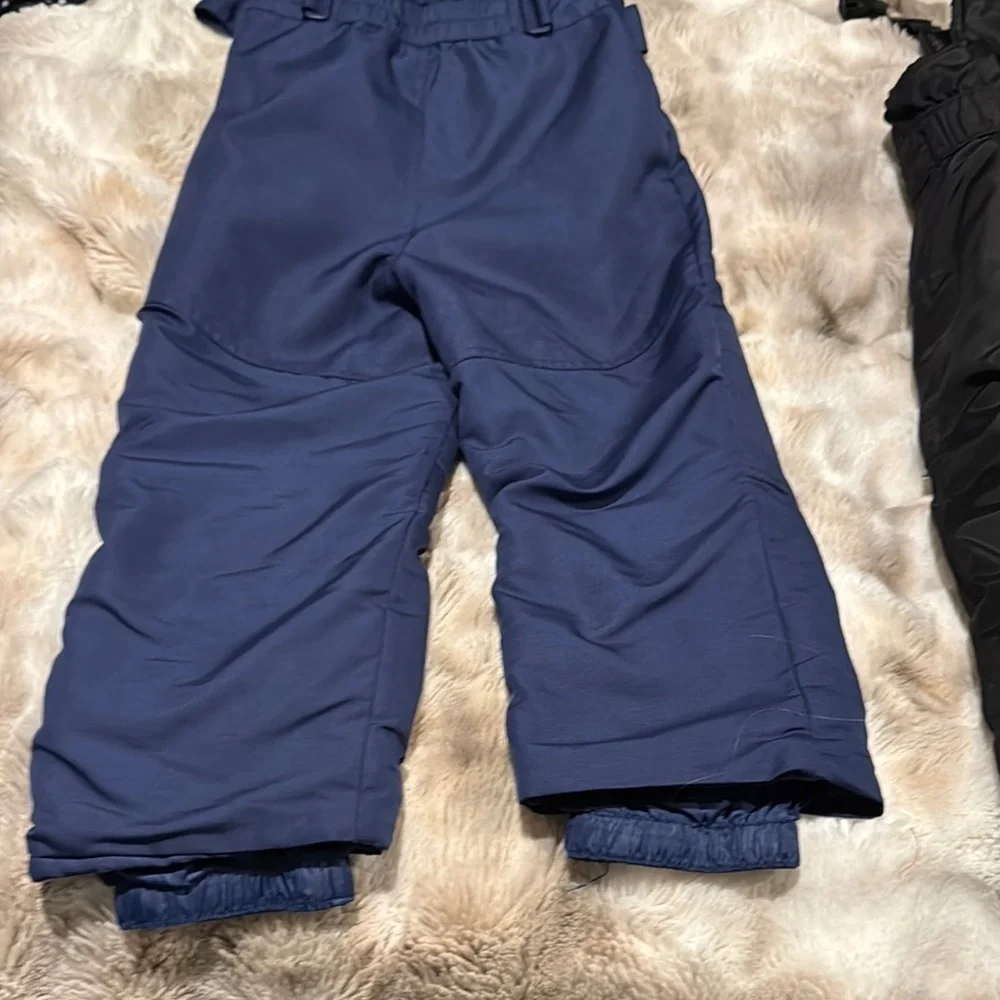 Kids' Blue and Black Snow Bibs